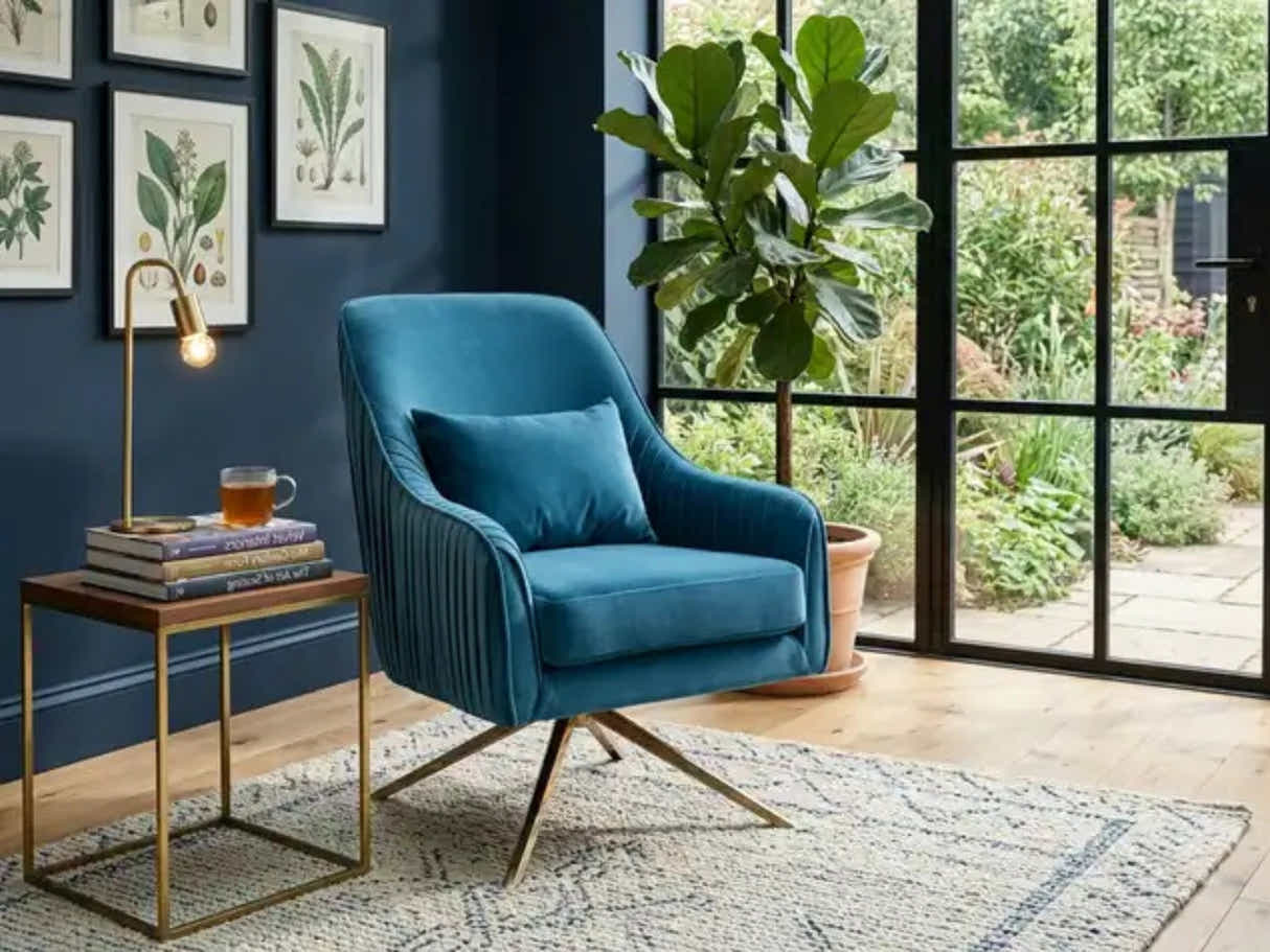 Margot Swivel Chair - Blue