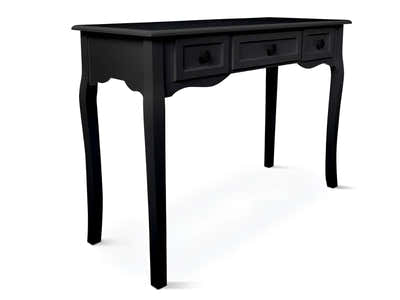 3-Drawer Console Table - Black