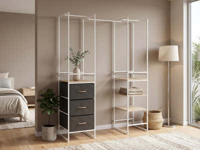 Delani Open Wardrobe Set