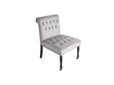 Pirie Velvet Accent Chair - Grey
