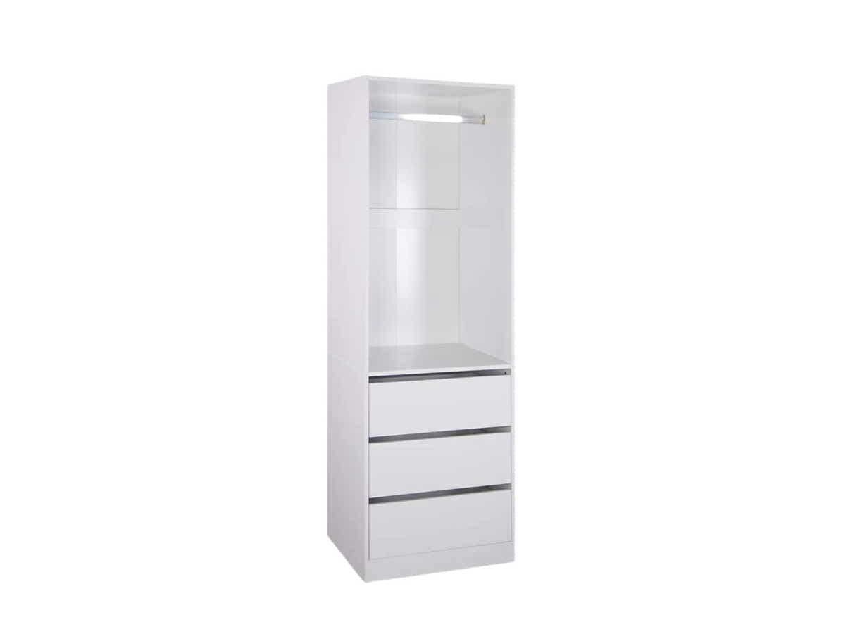 Mattone 3-Drawer Wardrobe with Hanging Shelf