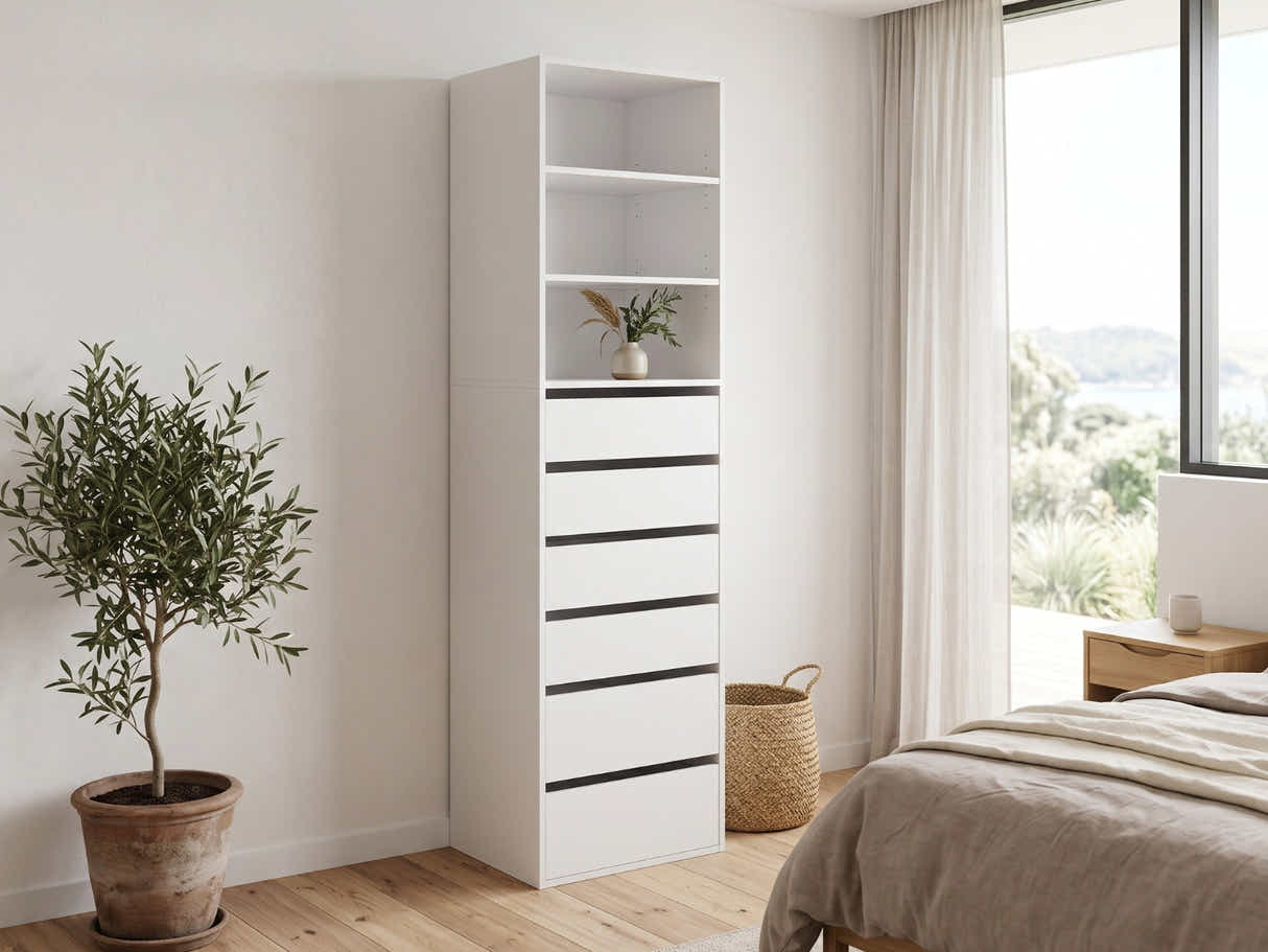 Mattone 6-Drawer Wardrobe with 3 Shelves
