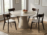 Kaila Round Dining Table - 120 cm & Iora Dining Chair Wenge - Set of 4