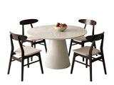 Kaila Round Dining Table - 120 cm & Fiesta Dining Chair Wenge - Set of 4