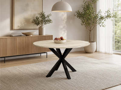 Elsie Round Dining Table - 110 cm
