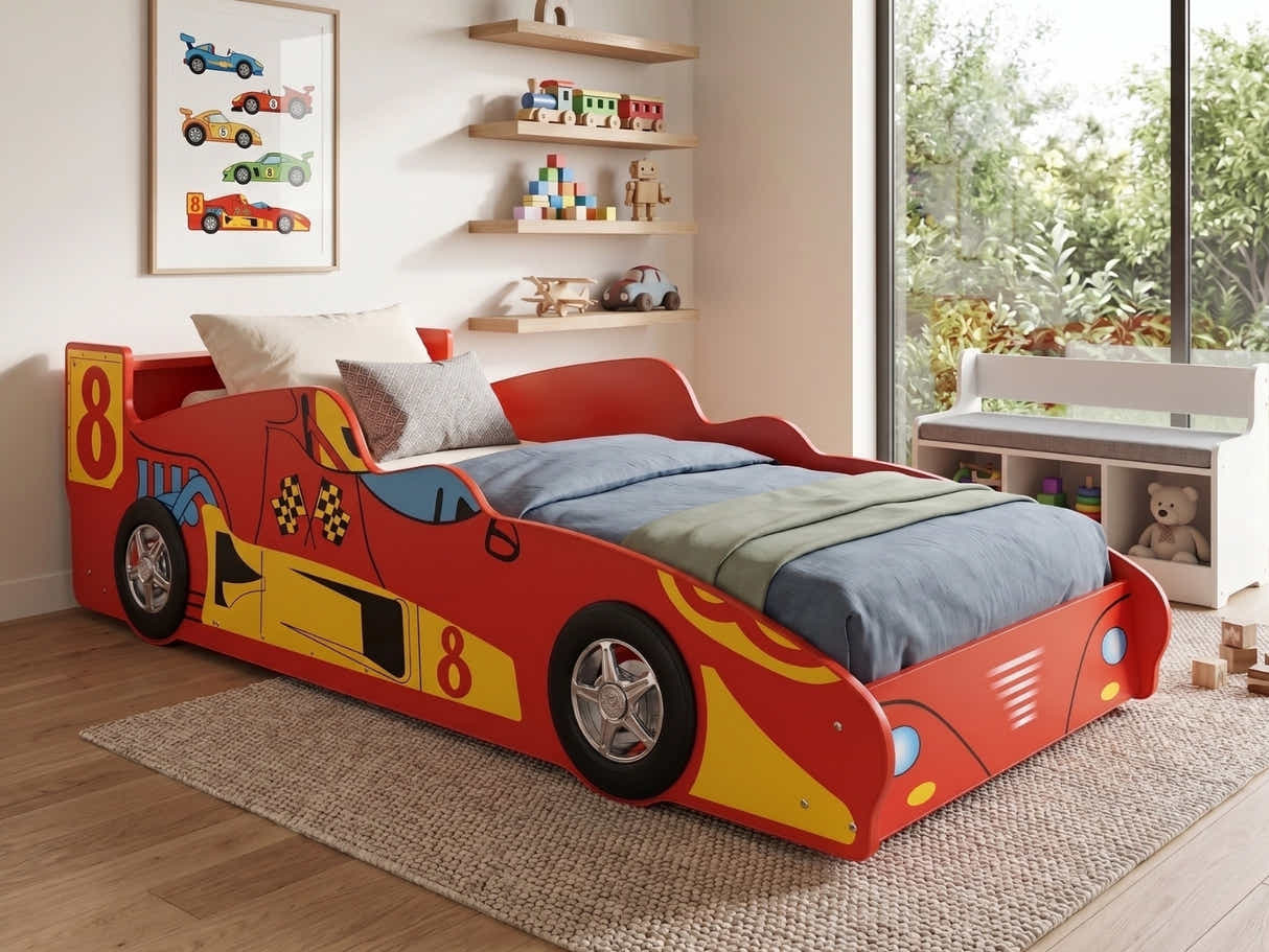 Supreme F1 Race Car Bed Frame Red - Single