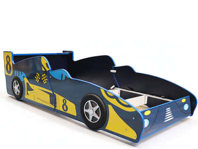 Supreme F1 Race Car Bed Frame Blue - Single