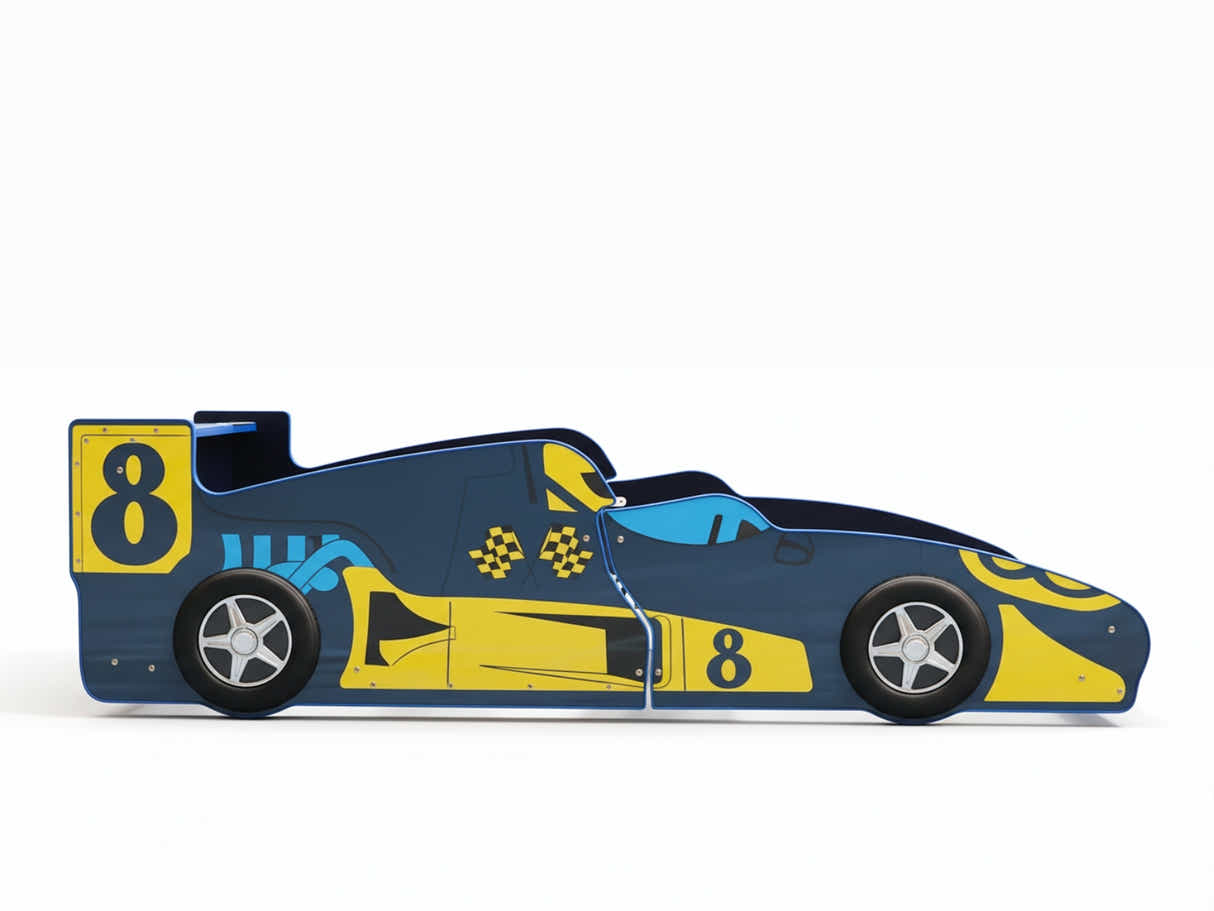 Supreme F1 Race Car Bed Frame Blue - Single