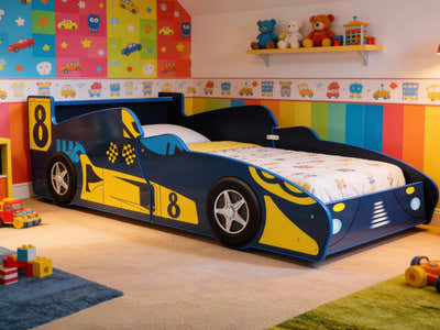 Supreme F1 Race Car Bed Frame Blue - Single