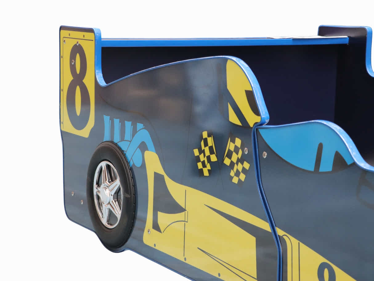 Supreme F1 Race Car Bed Frame Blue - Single