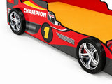 Racing Car Bed Frame with LED Lights Red - Single