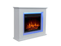 Mantel Electric Fireplace with LED Light - White