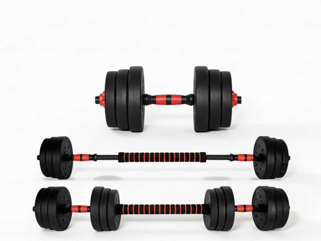 Dumbbell Set 3in1 Adjustable Barbell 20KG