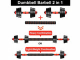 Dumbbell Set 3in1 Adjustable Barbell 20KG
