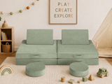 Kids 6-Piece Play Couch - Green