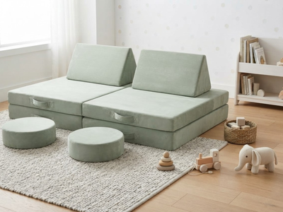 Kids 6-Piece Play Couch - Green