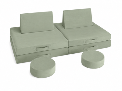 Kids 6-Piece Play Couch - Green