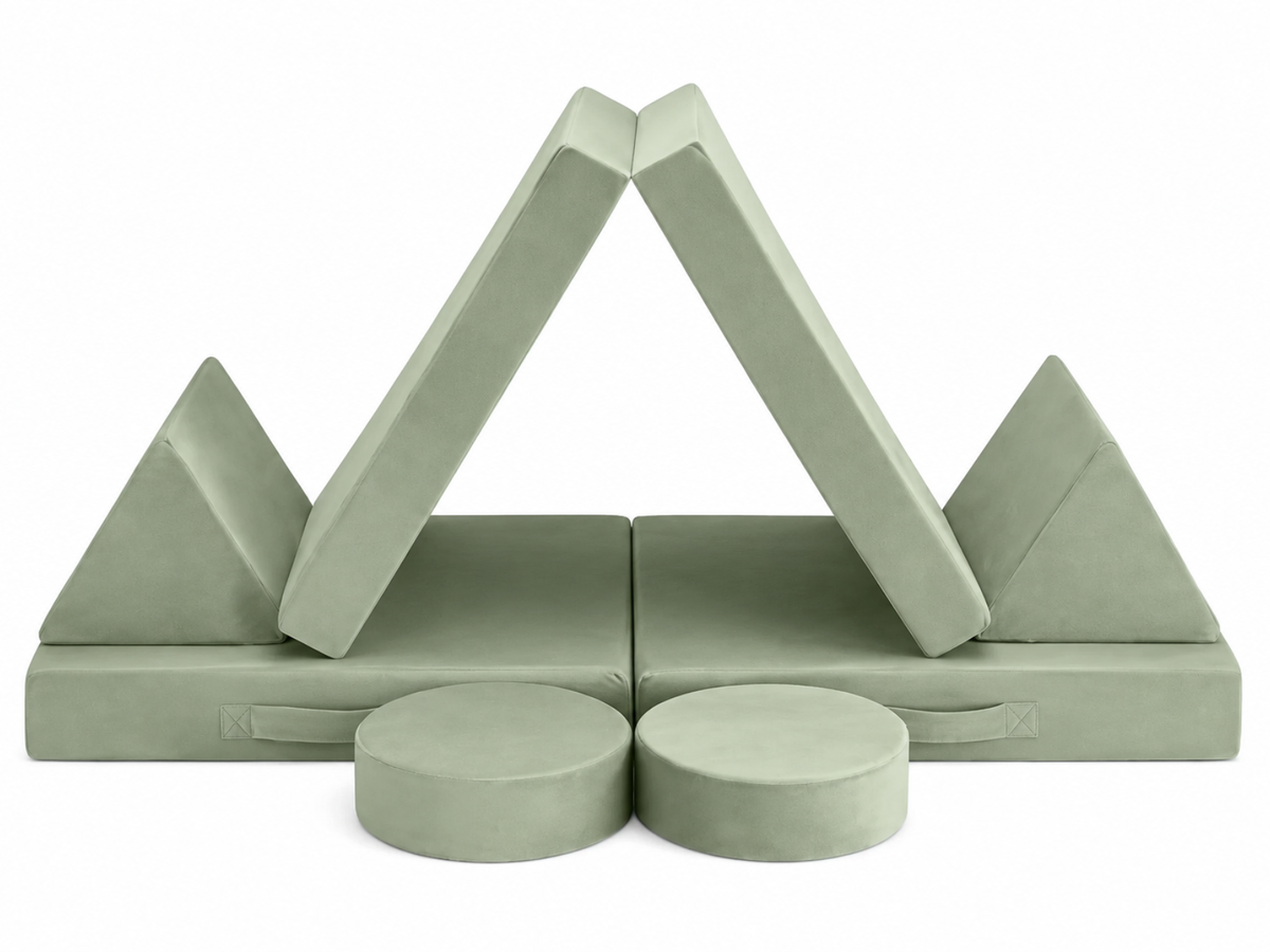 Kids 6-Piece Play Couch - Green