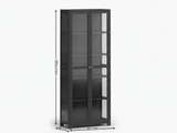 Lonna Steel Display Cabinet 1.8M Black New
