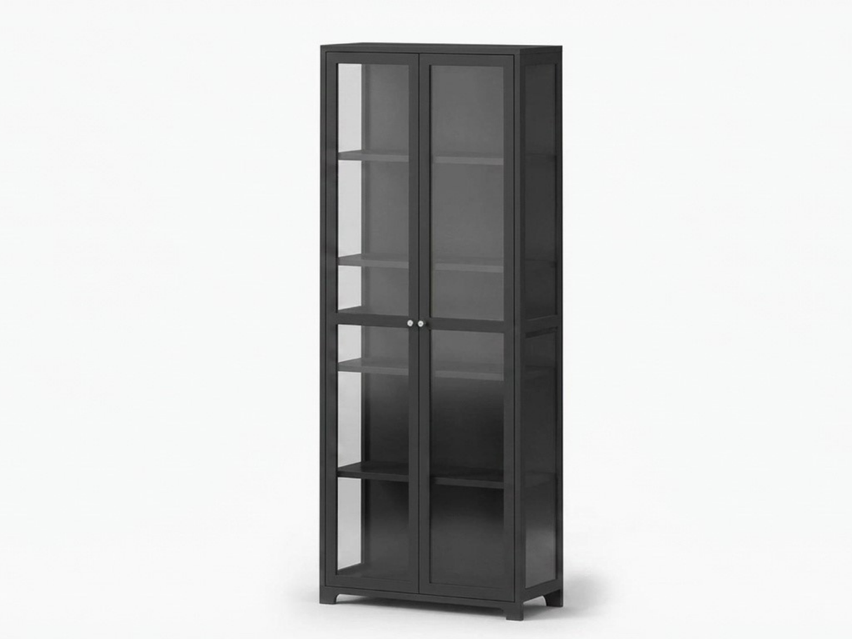 Lonna Steel Display Cabinet 1.8M Black New