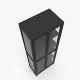 Lonna Steel Display Cabinet 1.8M Black New