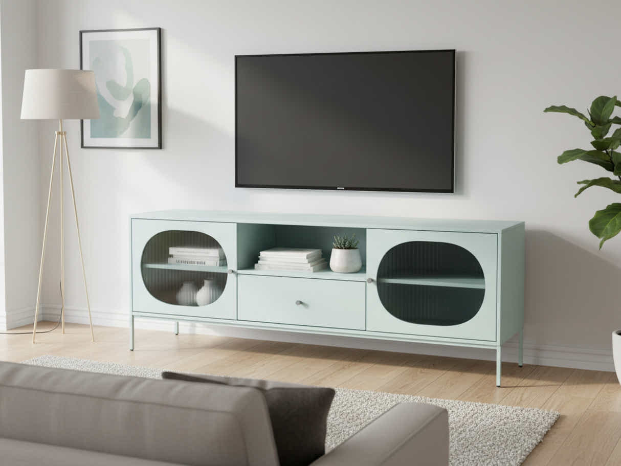 Lonna Steel Entertainment Unit Mint - 160 cm