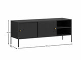 Lonna Steel Entertainment Unit Black - 160 cm