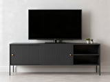 Lonna Steel Entertainment Unit Black - 160 cm