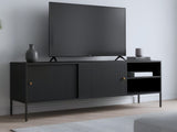 Lonna Steel Entertainment Unit Black - 160 cm