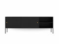 Lonna Steel Entertainment Unit Black - 160 cm
