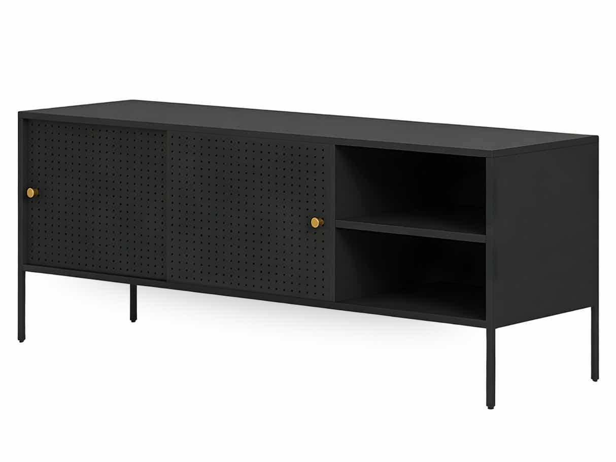 Lonna Steel Entertainment Unit Black - 160 cm