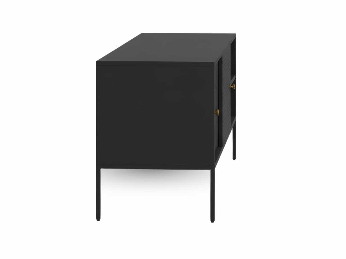 Lonna Steel Entertainment Unit Black - 160 cm