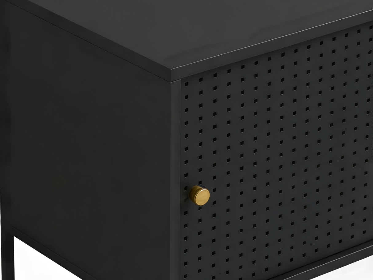 Lonna Steel Entertainment Unit Black - 160 cm