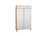 Lonna Steel 2-Door Shoe Cabinet With Drawers - White