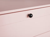 Lonna Steel 5-Drawer Tallboy - Pink