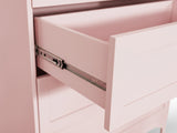 Lonna Steel 4 Drawer Tallboy - Pink