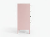 Lonna Steel 4 Drawer Tallboy - Pink