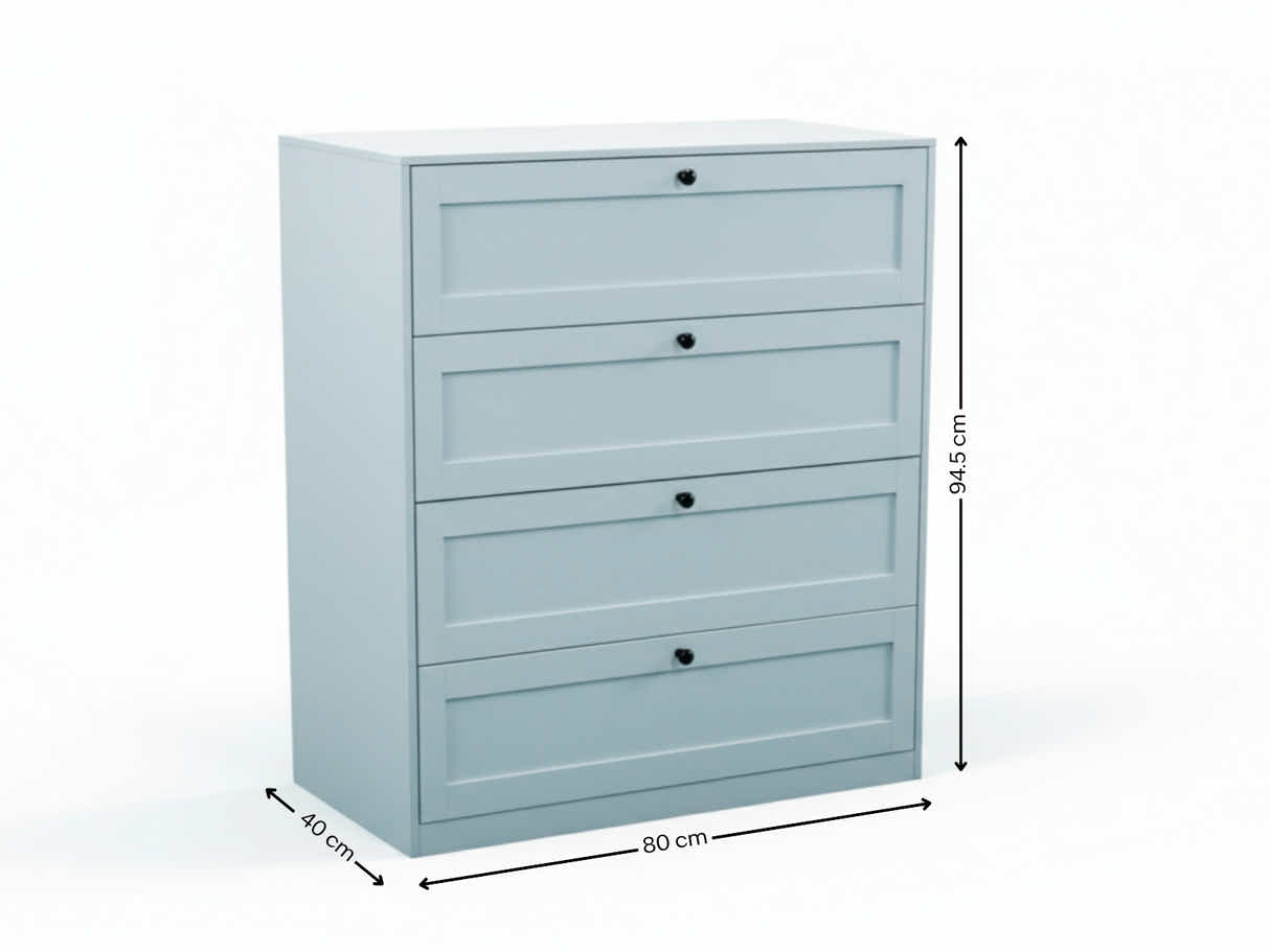 Lonna Steel 4-Drawer Tallboy - Mint