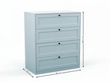 Lonna Steel 4-Drawer Tallboy - Mint