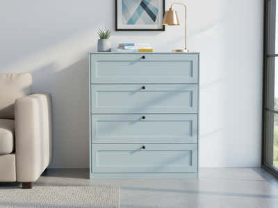 Lonna Steel 4-Drawer Tallboy - Mint