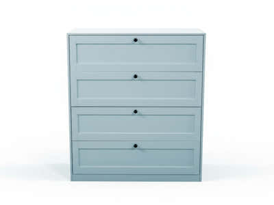 Lonna Steel 4-Drawer Tallboy - Mint