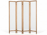4-Panel Room Divider D S1 - Brown