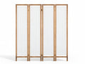 4-Panel Room Divider D S1 - Brown