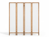 4-Panel Room Divider D S1 - Brown