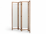 4-Panel Room Divider D S1 - Brown