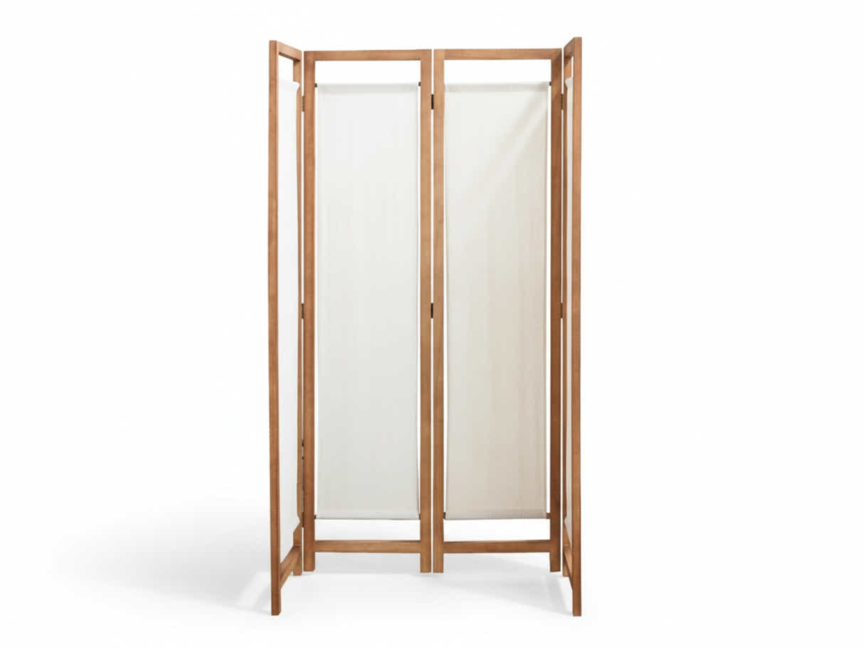 4-Panel Room Divider D S1 - Brown
