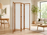 4-Panel Room Divider D S1 - Brown