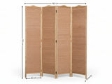 4-Panel Room Divider D S2 - Brown