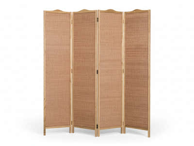 4-Panel Room Divider D S2 - Brown