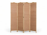 4-Panel Room Divider D S2 - Brown